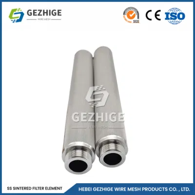 Filtro in plastica sinterizzata Gezhige Factory 226 cartuccia filtrante sinterizzata con interfaccia Cartuccia filtrante sinterizzata in polvere di acciaio inox con mesh da 0,5 mm-300 um Cina