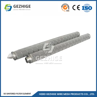Filtro in plastica sinterizzata Gezhige Factory 226 cartuccia filtrante sinterizzata con interfaccia Cartuccia filtrante sinterizzata in polvere di acciaio inox con mesh da 0,5 mm-300 um Cina