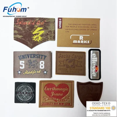 Etichette di riparazione in pelle autoadesive con etichetta con logo personalizzato per Cappello di jeans di abbigliamento