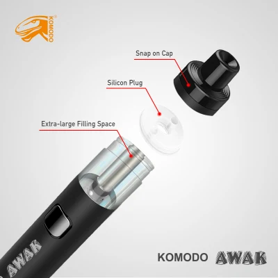 Penna per pod Vape monouso da 3 ml con barra Awak ricaricabile, spessa Penna vaporizzatore d&prime;olio, batteria 500 mAh, cartuccia pod da 3 ml