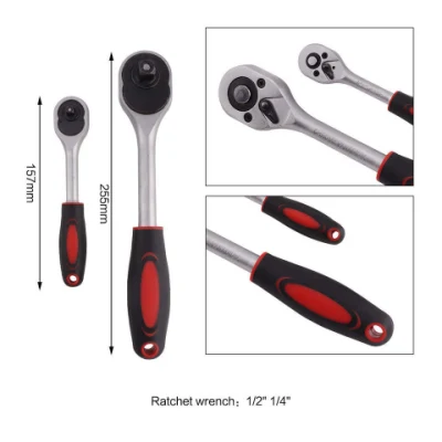 DNT, fornitore cinese, Automotive Tools 108, PC 1/4 e 1/2 Kit di chiavi a cricchetto da pollici e kit di utensili per cacciaviti per Riparazione auto