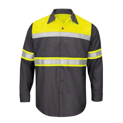 Produttore China Hi Vis Polo Shirt riflettente sicurezza manica lunga Camicie da lavoro