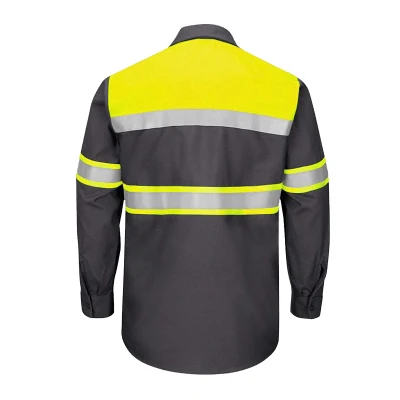 Produttore China Hi Vis Polo Shirt riflettente sicurezza manica lunga Camicie da lavoro