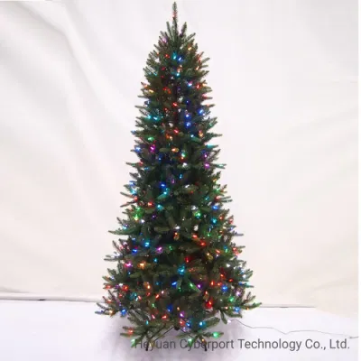 Factory Low Cost 6.5FT/7FT/7.5FT albero a cerniera in policromo di Natale pre-illuminato
