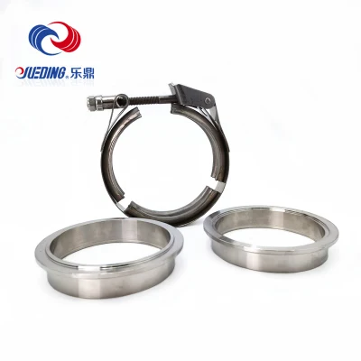 Scarico turbo a V in acciaio inox da 3 pollici a rilascio rapido Fascette stringitubo
