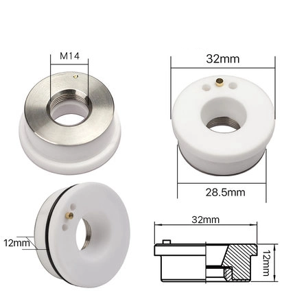 D28/D32 Laser Ceramic Ring for Precitec Laser Nozzle of Laser Cutting Machine Parts Cutter with Head Precitec Raytools