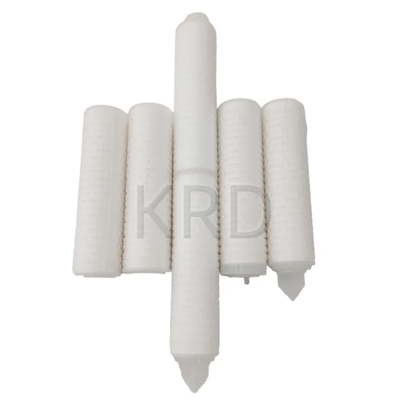 Krd Chinese Manufacturer 20 Inch 1 Micron Pes Micro-Pore Membrane Pleated Filter