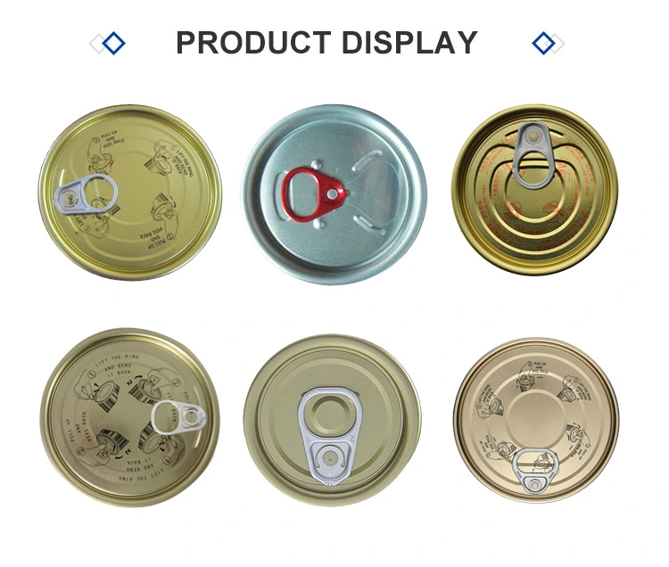 OEM EOE Manufacture Tin Ring for lid Easy Open Ends for Ketchup Can 401 Gold Tin Can Cover Tinplate Coil Easy Open End EOE