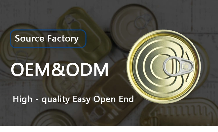 OEM EOE Manufacture Tin Ring for lid Easy Open Ends for Ketchup Can 401 Gold Tin Can Cover Tinplate Coil Easy Open End EOE