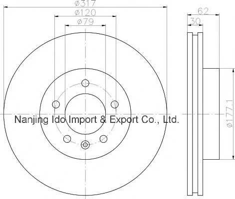 Brake Disc Rotor for Land Rover Discovery 3 Range Rover Sport Sdb000604