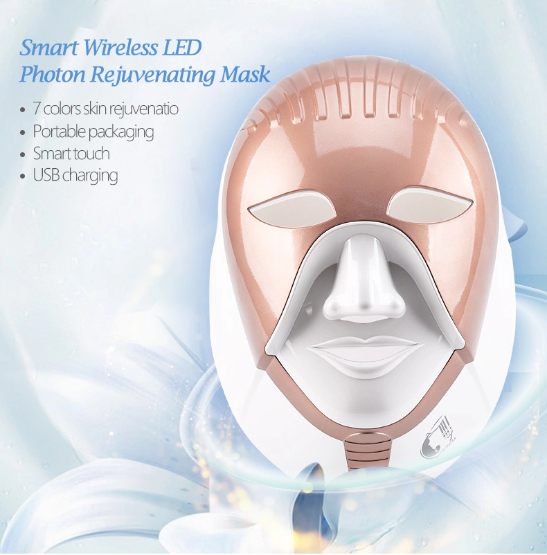 Manufacturer Wholesale 7 Color LED Photon Light Therapy Machines Home Use Face Facial Beauty with Neck for Facial Skin Care