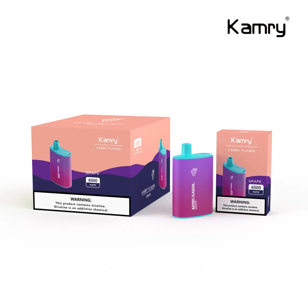 Kamry Flagon Electronic Cigarette Factory 2023 New Product Electronic Cigarette 6000puff E Cigarette Rechargeable Battery Vape