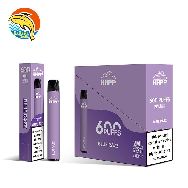 OEM Manufacturer Wholesale Vape 2ml 600puffs Disposable E Cigarette