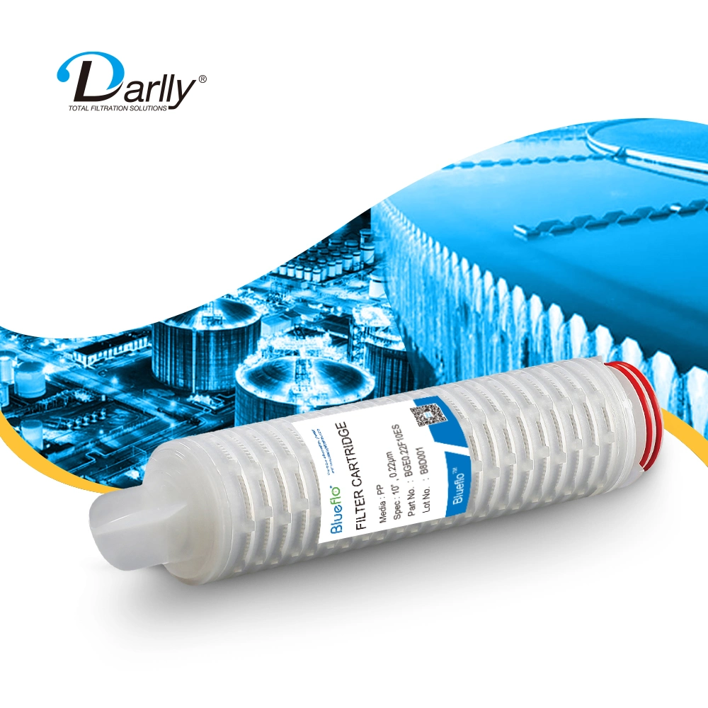Darlly Bge High Performance Polypropylene (PP) Micron Pleated Filter Cartridge for Wine/Beer/Water/Beverage Filtration Code7