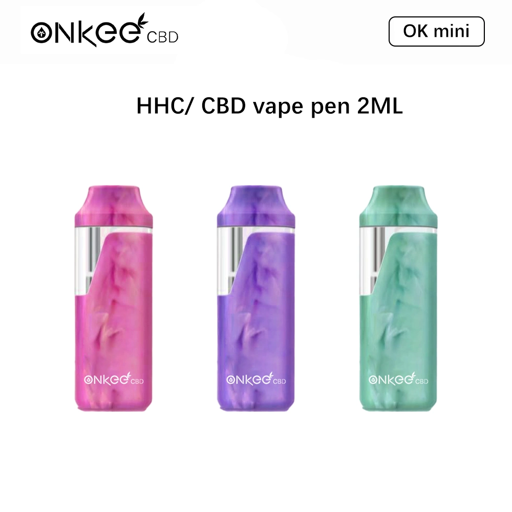 Onkee 1ml 2ml Hhc Cart D8 Cartridge Disposable Vape Pod Wholesale OEM/ODM Vaping Pen 200 400 Puffs Rechargeable Battery Hhc Vape &amp; Cartridge