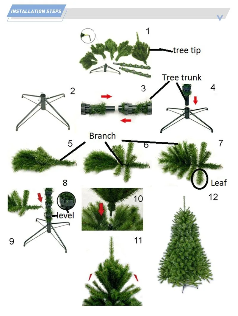 PVC&PE Factory Artificial Outdoor Christmas Trees Mixed High Quality Christmas Decoration