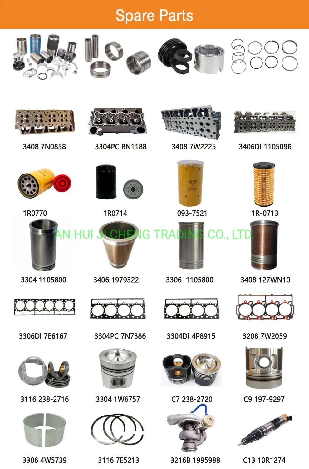 Piston Kit for Caterpillar 3306 Diesel Engine 1275800