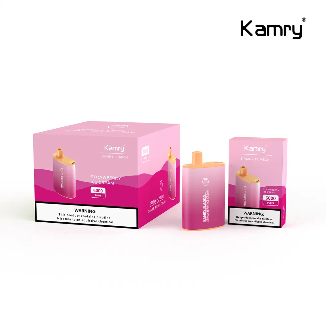 Kamry Flagon Manufacture Supply 6000puff 2%Nicotine OEM Vape Flavor Disposable Vaporizer