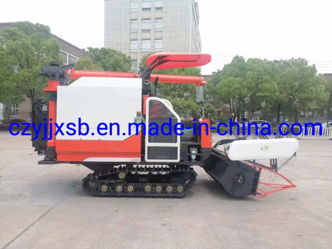 Rice/Wheat/ Corn/ Rapeseed/Soybean Combine Harvester Crawler Rubber Track Type 2.2m Cut Header, Big Power Diesel Engine for Bangladesh