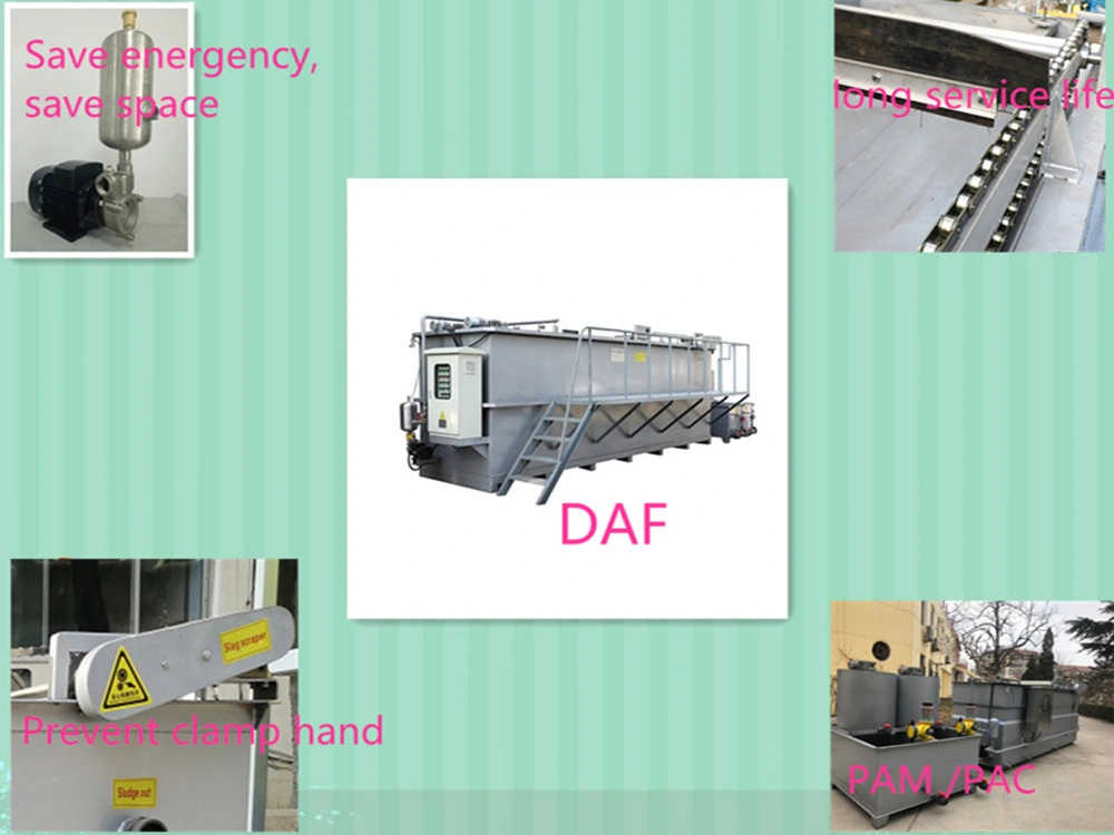 CE/ISO /SGS Printing and Dyeing Dissolved Air Flotation Sewage Treatment Daf Unit