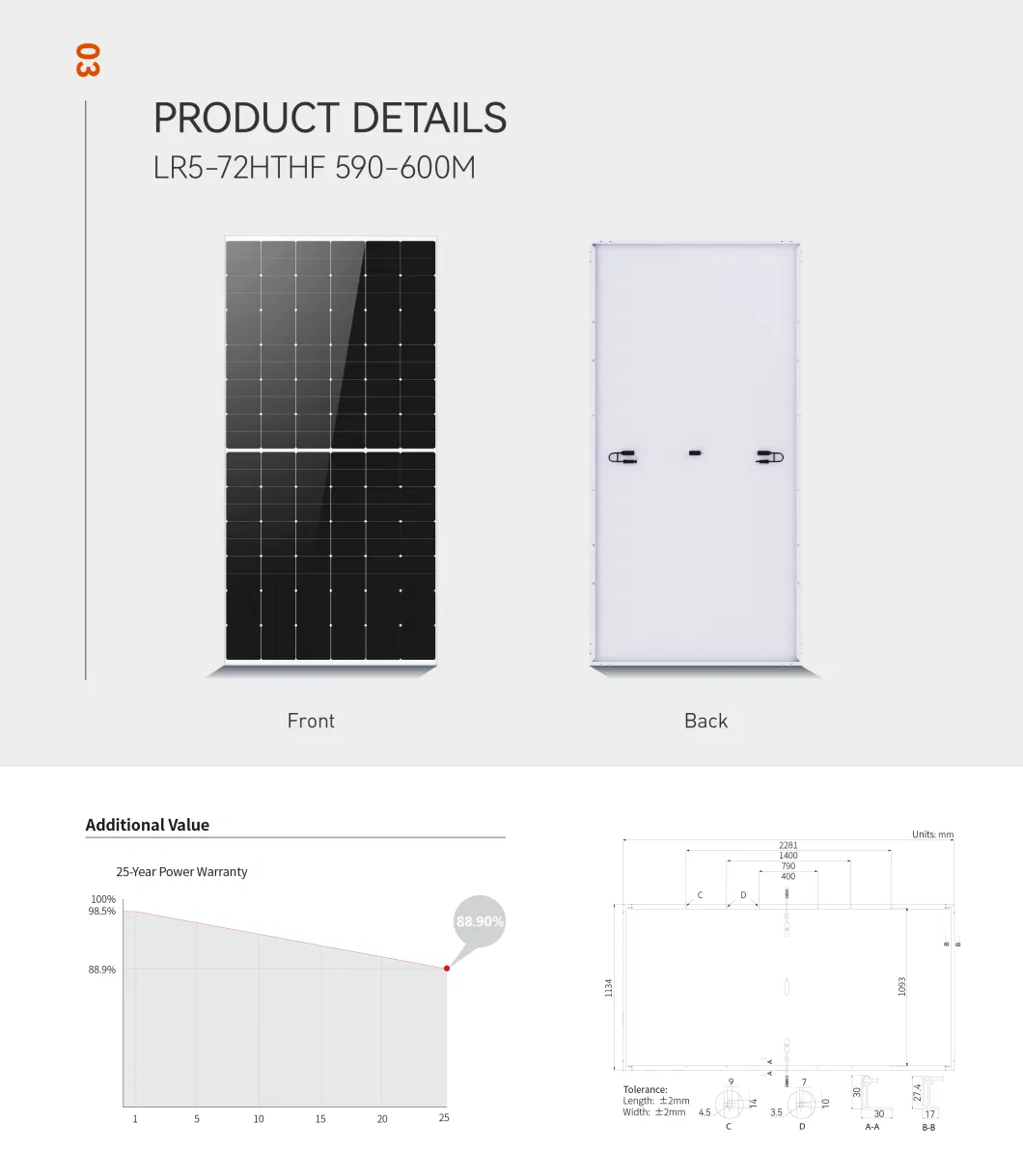 China Longi Solar Hi-Mo X6 Anti-Dust PV Modules 575W 580W 585W 590W 600W Solar Panels