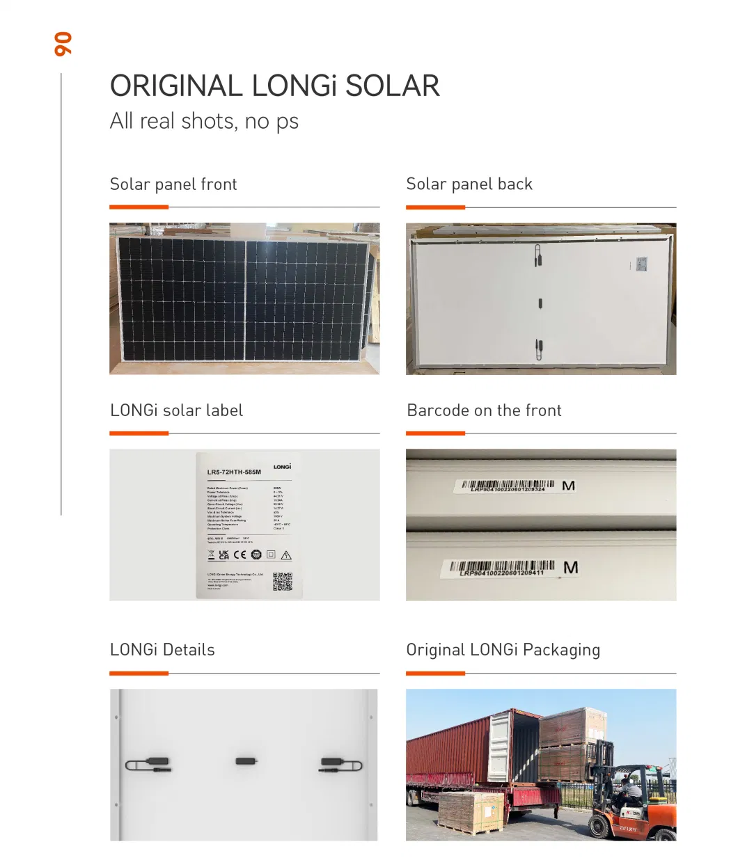 China Longi Solar Hi-Mo X6 Anti-Dust PV Modules 575W 580W 585W 590W 600W Solar Panels