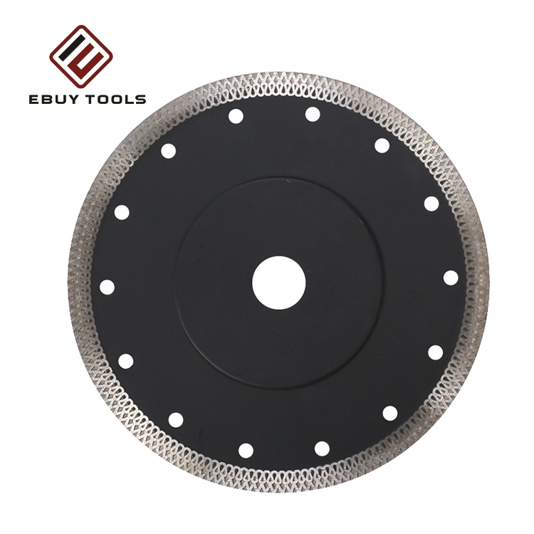 115mm Turbo Mesh with Flange Ceramic Turbo Diamond Saw Blade Cutting Porcelain and Tiles Zero Chipping