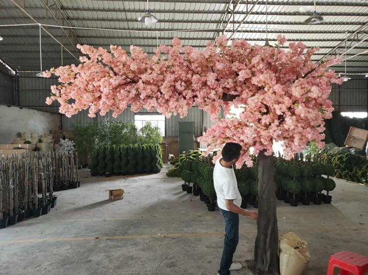 Factory Hot Sale Free Sample Large Fake Wood Tree Artificial Cherry Blossom Tree for Home Decoration