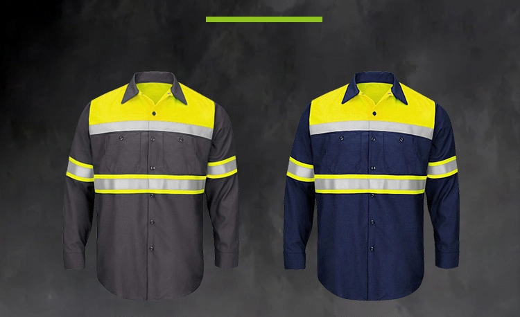 Manufacturer China Hi Vis Polo Shirt Reflective Safety Long Sleeve Work Shirts