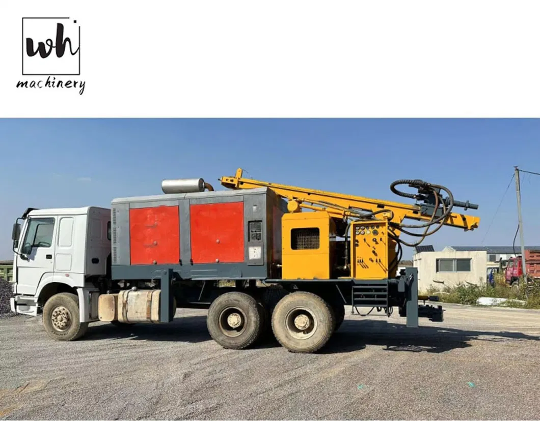 Truck Mounted Water Well Drilling Rig 300m Wh300 Air Compressor 25bar Truck 6*4 Wheel Personal Customization