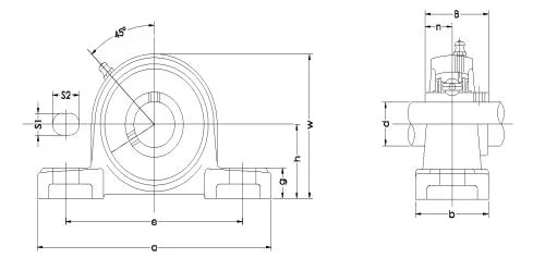 china wholesale/HCP205 Pillow Blocks /Angular Contact Ball/Wheels bearing/motor/Food Machinery/auto/Industrial/Motor/Bicycle bearing/Bearing Housing