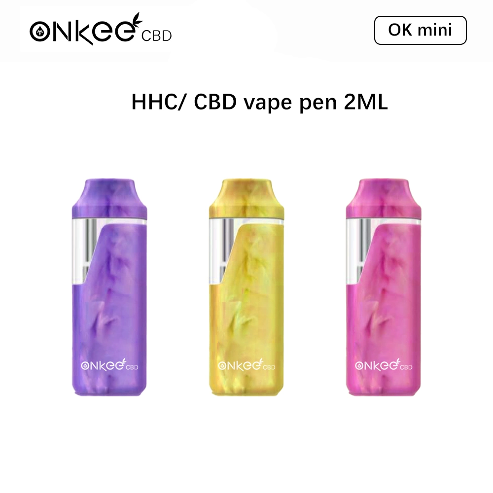 Onkee 1ml 2ml Hhc Cart D8 Cartridge Disposable Vape Pod Wholesale OEM/ODM Vaping Pen 200 400 Puffs Rechargeable Battery Hhc Vape &amp; Cartridge