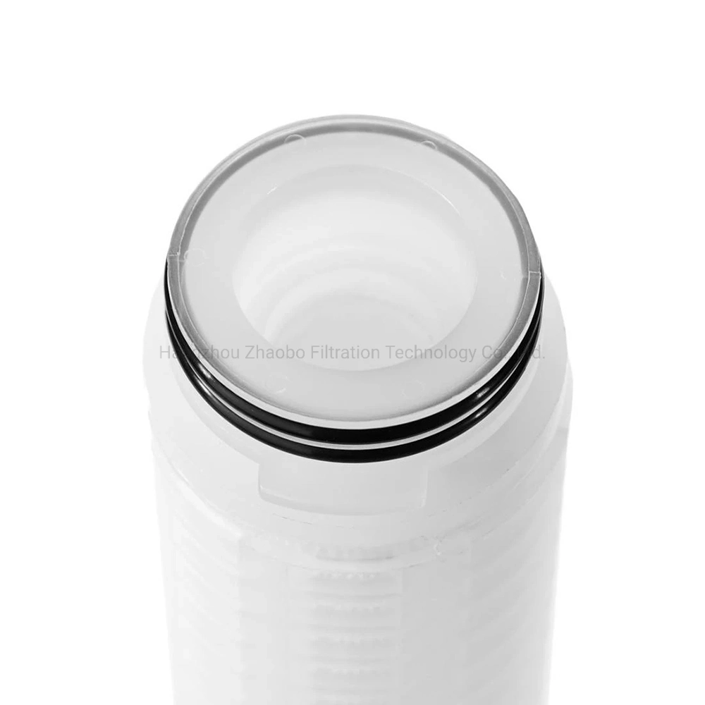 High Performance Pleated Nylon6 Water Filter Cartridge 0.1/0.2/0.45 Micron for Pharmaceutics Food and Beverage Semiconductor with Hydrophillic Membrane 10&quot; 40&quot;