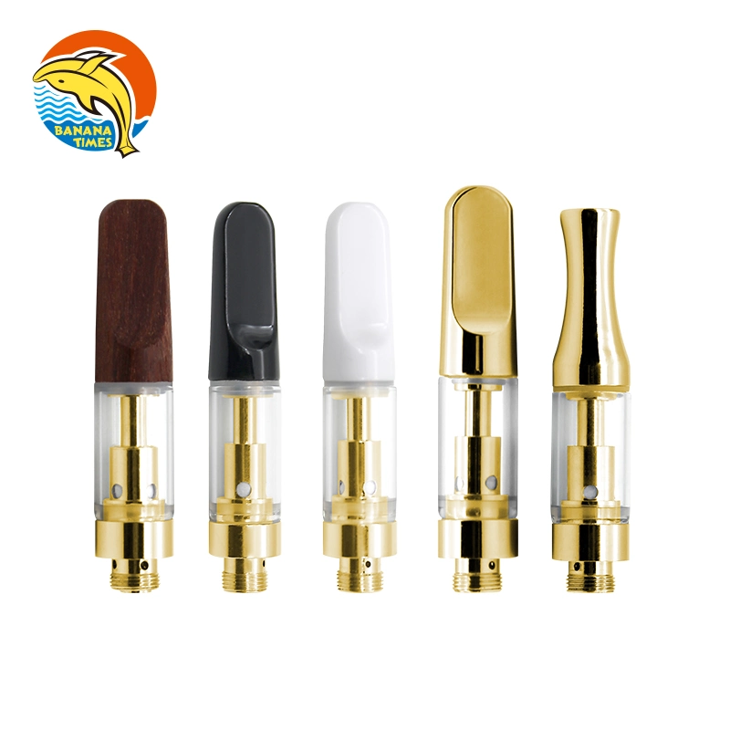 OEM/ODM Factory Wholesale 510 Ceramic Coil 1ml Ceramic Tip Vape Pen Cartridge in Gold