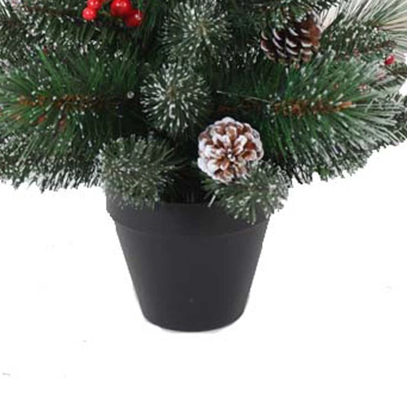 Factory Direct Wholesale Pinecone and Red Berry Cute Table Christmas Tree Indoor Home Holiday Decoration PVC Artificial Christmas Tree for Christmas Decoration