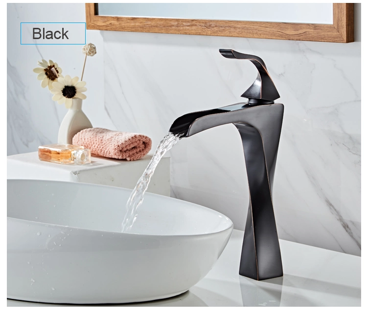 Manufacturer Hot Selling Hotel Modern Style Bathroom Basin Faucet Waterfall Running Water Toilet Sink Faucet