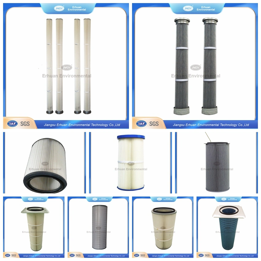 Erhuan High-Performance Flame-Retardant Polyester Air Filter Cartridges for Dft Dust Collector