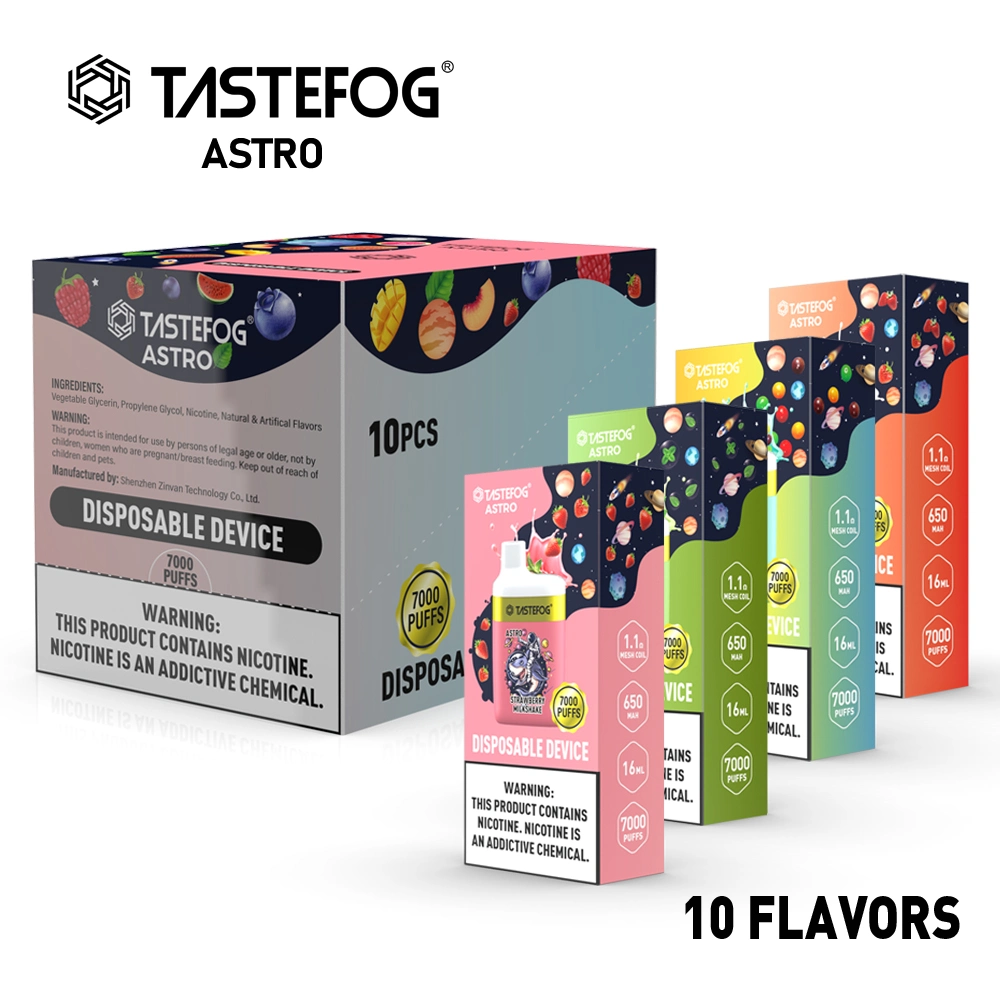 Tastefog Astro 7000 Puffs Rechargeable Mass E Cigarette Vape Online Store