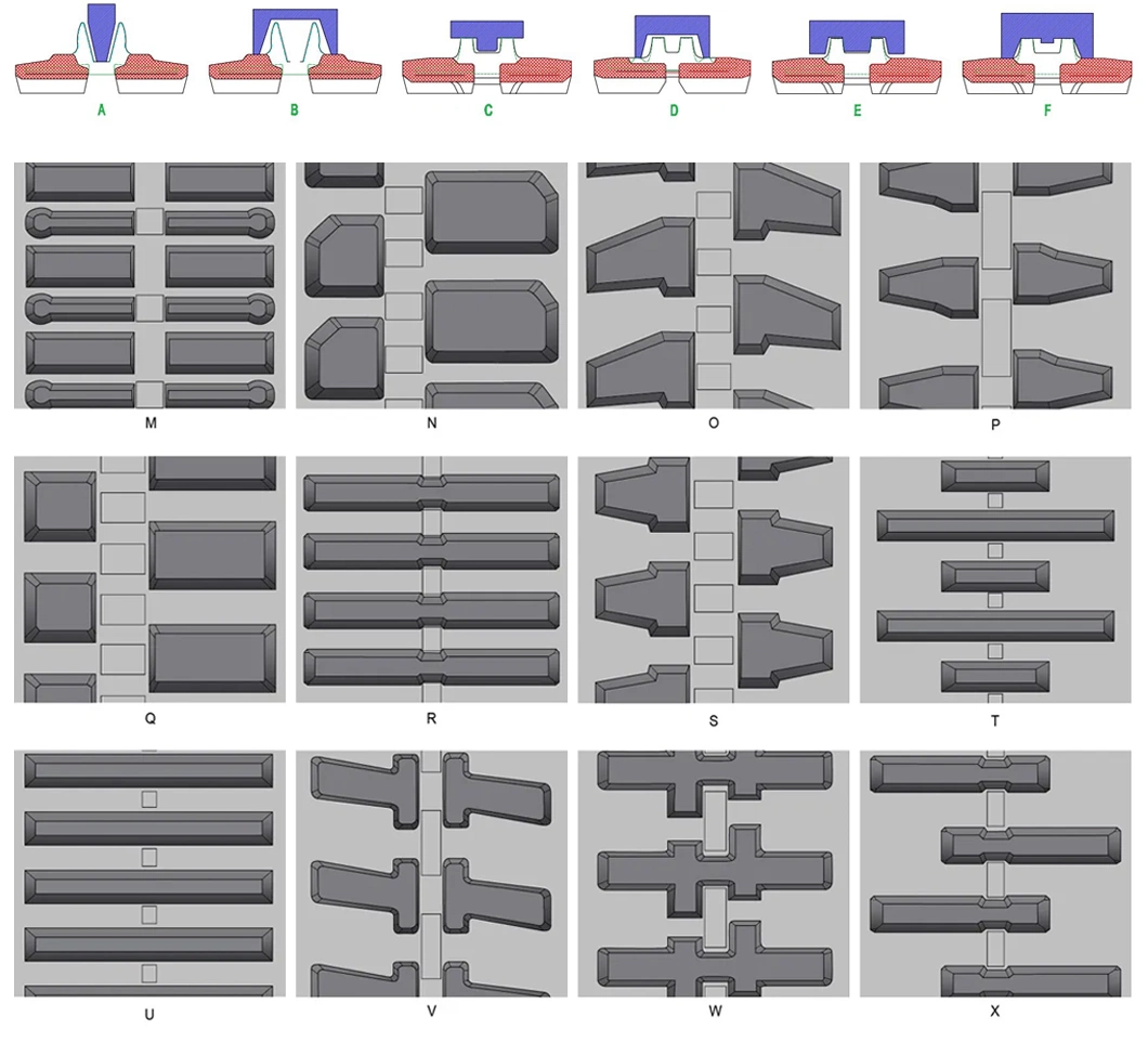 Factory Price Agricultural Rubber Track for John Deere Tractors