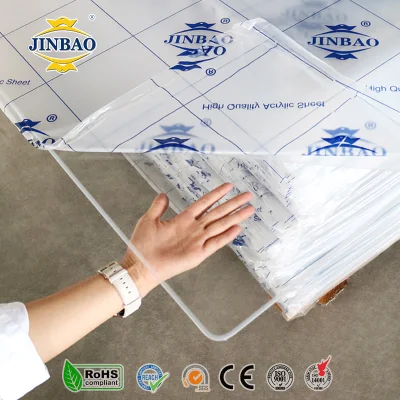 Jinbao Frost Rainbow 3mm Gold Corrugated Pastel Cast Solid Surface Colored Mirror Laminate Price Design Transparent Clear Board Plastic Glass Acrylic Sheet