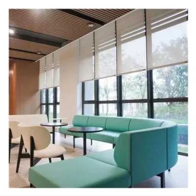  Waterproof Flame Retardant Non-Deformable Semi-Blackout Roller Curtains for Office Commerce Places