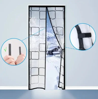 Source Factory Premium EVA Magnetic Mesh Screen Door Winter Insulated Thermal Door Curtain