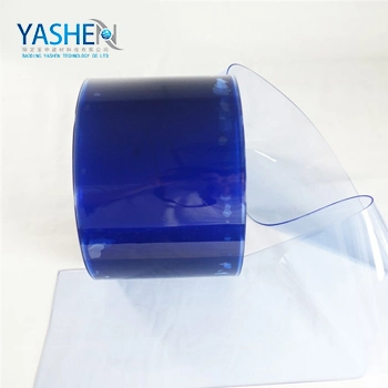  1.5mm 20kg Blue Ocrean Welding Polar Freezer Grade Blue Clear Soft PVC Curtain Strips Hydrophilic