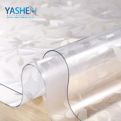 2mm Thick Transparent Standard Office Home PVC Soft Tablecover Roll Table Sheet