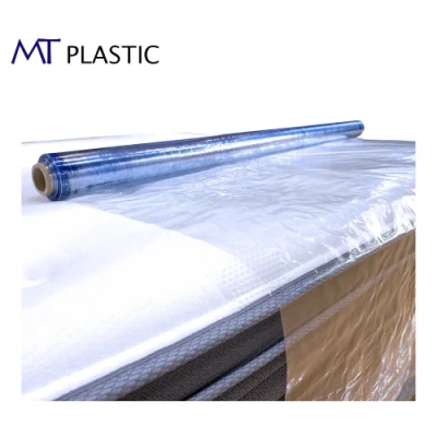 Blue Transparency Soft PVC Sheet Roll Flexible Plastic Parts for Mattress Packing