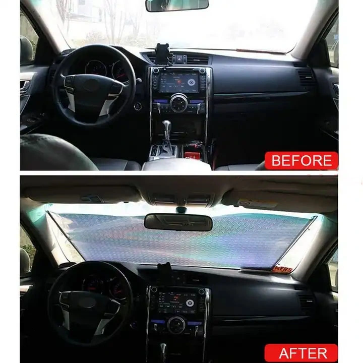 Auto Rolling Sun Shield Window Insulation Curtain Car Telescopic