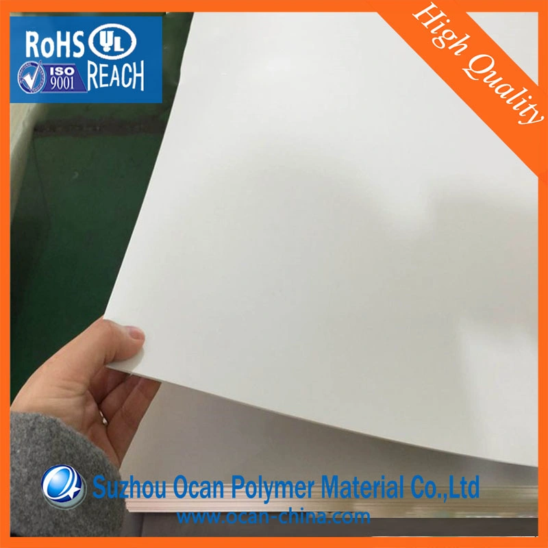 4X8 Opaque White Hard Plastic PVC Sheet 1mm Thickness