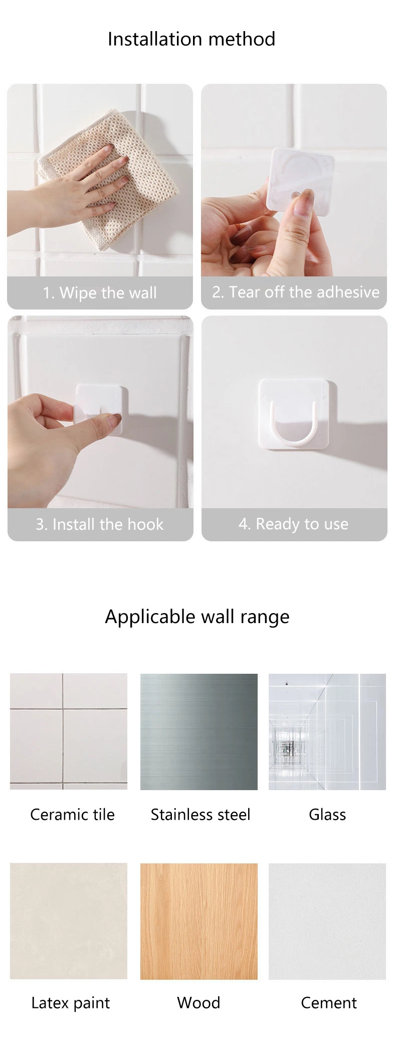 Multifunctional Hook Pole Hanging Bracket Fixer Curtain Rod Support Frame Punch-Free Hanger Rod Hook