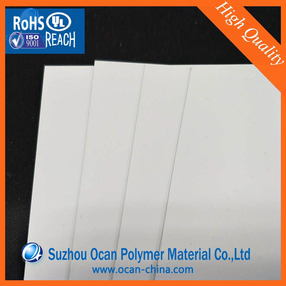 4X8 Opaque White Hard Plastic PVC Sheet 1mm Thickness