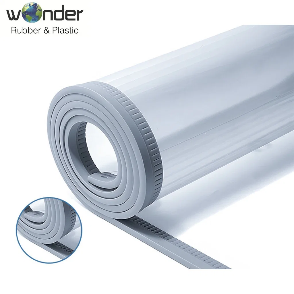 Soft Flexible PVC Plastic Strip Curtain Ribbed Strips